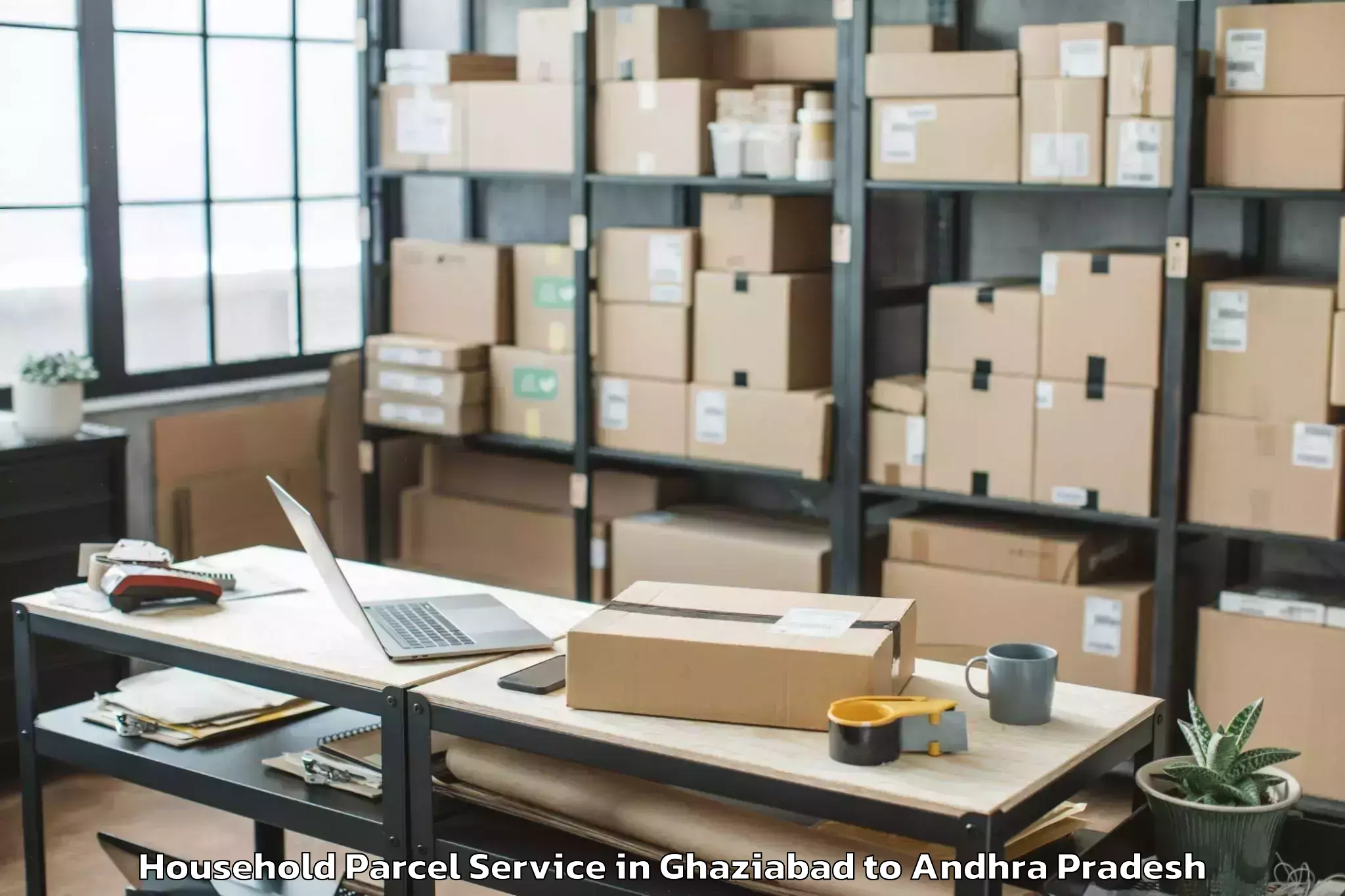 Hassle-Free Ghaziabad to Komarolu Household Parcel